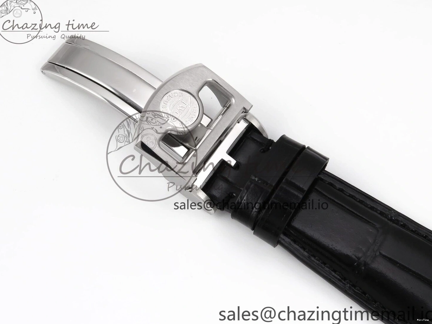 MIROTIME 0214 OnTrend Portugieser Automatic 42mm SS APSF 1:1 Best Edition White RG Dial on Black Leather Strap A 7010